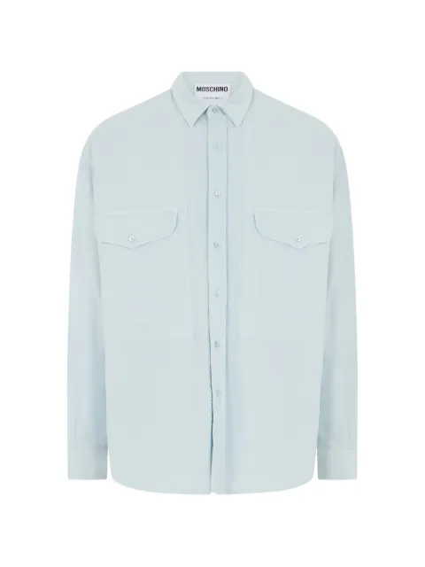 Moschino button-up flap-pocket shirt Blue A02012037