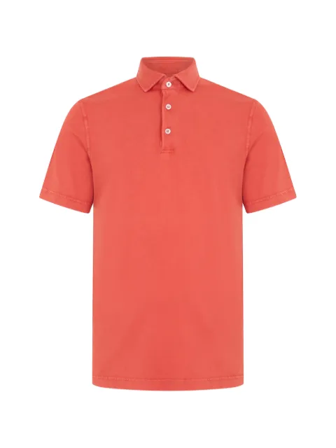 Fedeli short-sleeve cotton polo shirt Red 6UEF0110