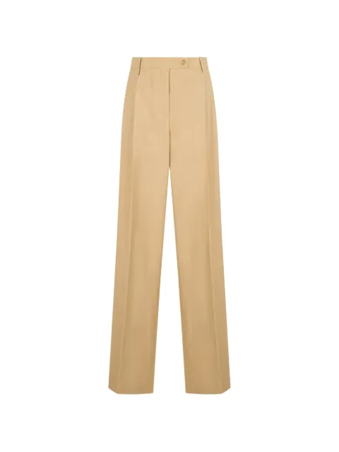 Alberta Ferretti pleat-detail high-waisted trousers Neutrals A03241619