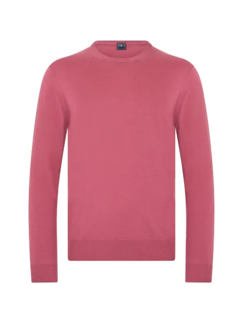 Fedeli crew-neck ribbed-trim sweater Pink 7UE05701P