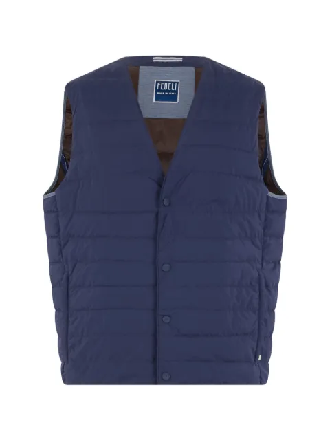 Fedeli padded quilted gilet Blue 7UE00617