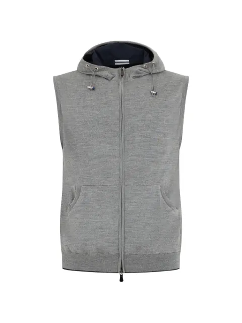 Fedeli hooded knit vest Grey 6UE07902P