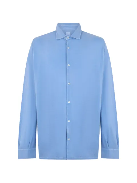 Fedeli long-sleeve cotton shirt Blue 3UEF0101