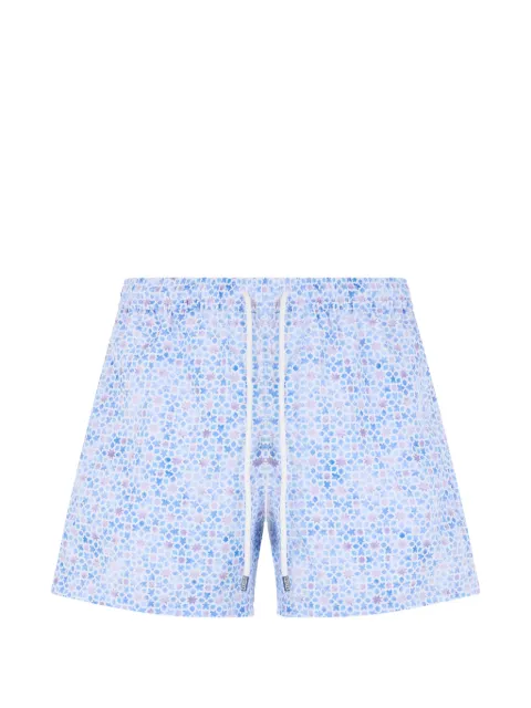 Fedeli geometric-print drawstring swim shorts Blue 6UE00318C07555