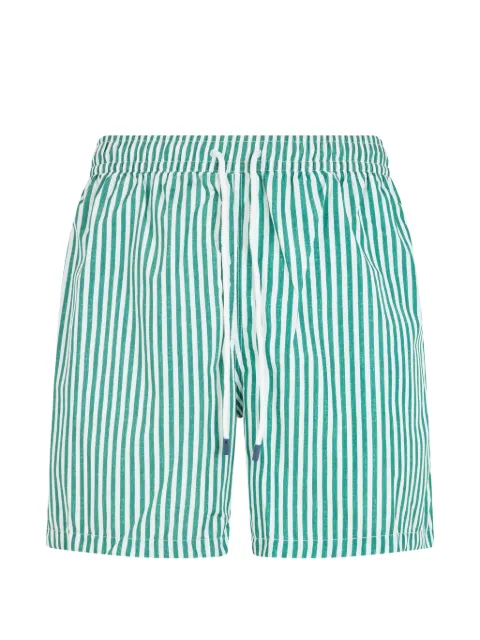 Fedeli striped drawstring swim shorts Green 6UE00318I2722