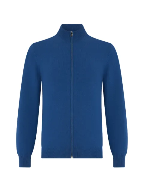 Fedeli zip-up cashmere cardigan Blue 5UE07004