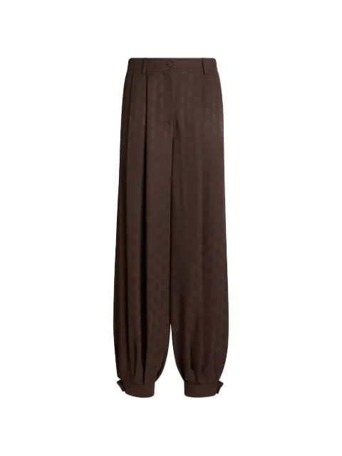 ETRO jacquard-pattern cuffed trousers Brown WREA008399TJ447