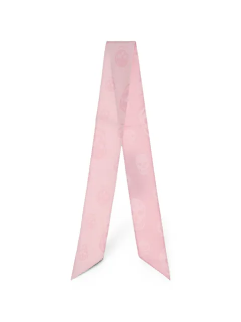 Alexander McQueen Skull silk scarf Pink 8575533001Q