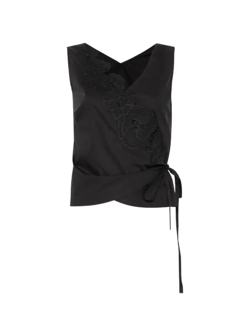 SIR. Klara wrap top Black SIR2262004