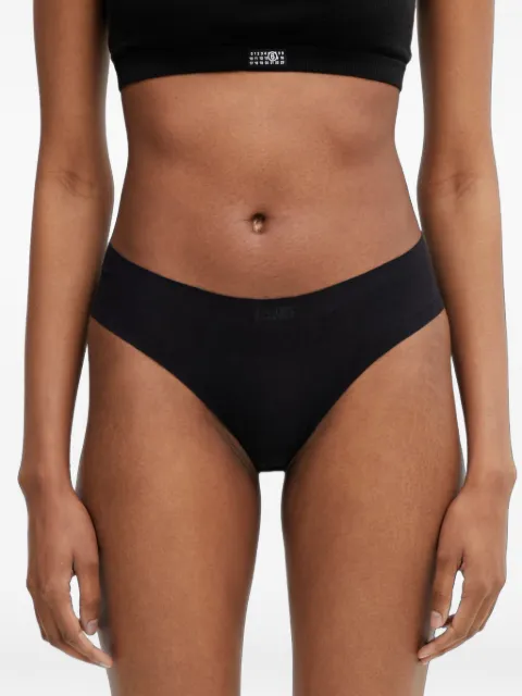 MM6 Maison Margiela logo-print briefs Black MKLL10040