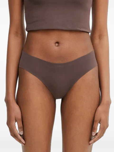 MM6 Maison Margiela logo-print seamless briefs Brown MKLL10040