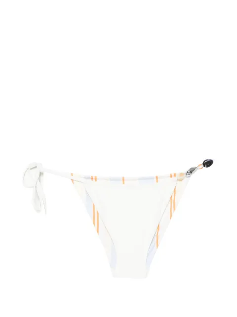 SIR. bead-embellished striped bikini bottoms White SIR2260008B