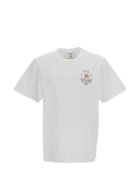 Casablanca Classic logo-print short-sleeved T-shirt White PF26JTS001