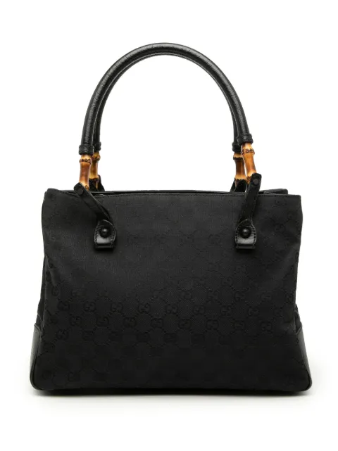 Gucci Pre-Owned 2000-2015 GG Canvas Bamboo tote bag Black AH5WVJN45GOGYK2U