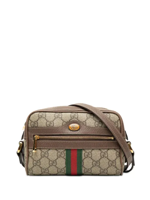 Gucci Pre-Owned 2016-2026 Mini GG Supreme Web Ophidia crossbody bag Neutrals 3C73355ZVOFZ89KE