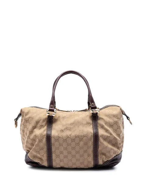 Gucci Pre-Owned 2016-2026 GG Canvas Horsebit Nail boston bag Neutrals SQLLGOA3L6LPJBNS
