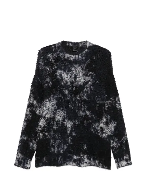 Avant Toi tie-dye bouclé knitwear Blue 226WU3360CSGV