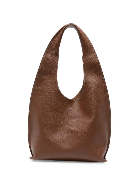 A.P.C. grained-leather shoulder bag Brown PXCBCF67043