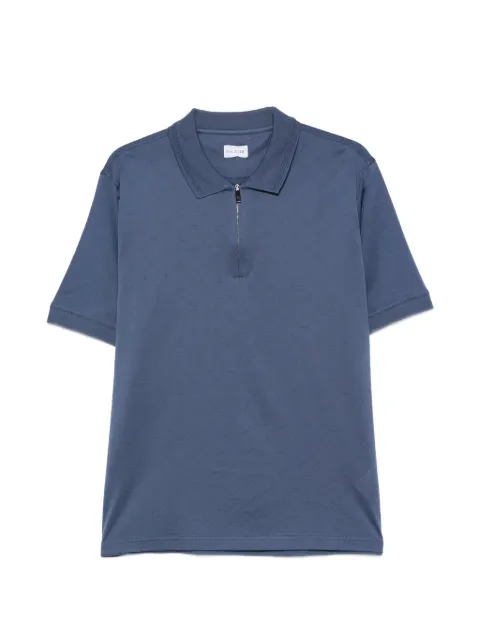 Pal Zileri jacquard-logo quarter-zip polo shirt Blue 9C3MJG208DSJ731