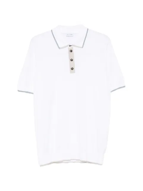 Pal Zileri contrast-trim short-sleeve polo shirt White 9C3M0U552SM706