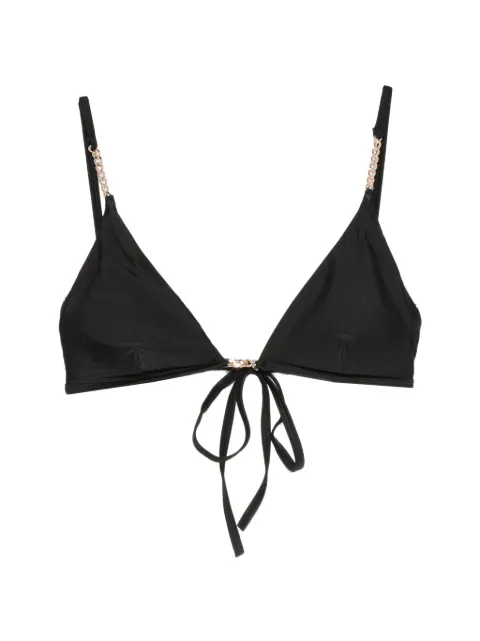 Karl Lagerfeld chain-link triangle bikini top Black B2W46011999