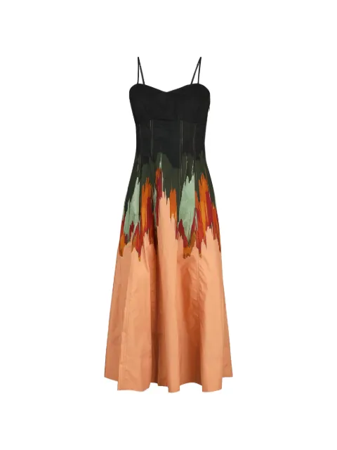 Ulla Johnson Fiora floral-print midi dress Orange PF260138AGA
