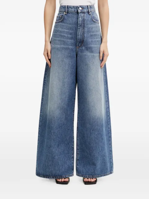 Sportmax faded-effect wide-leg jeans Blue 2612181055600
