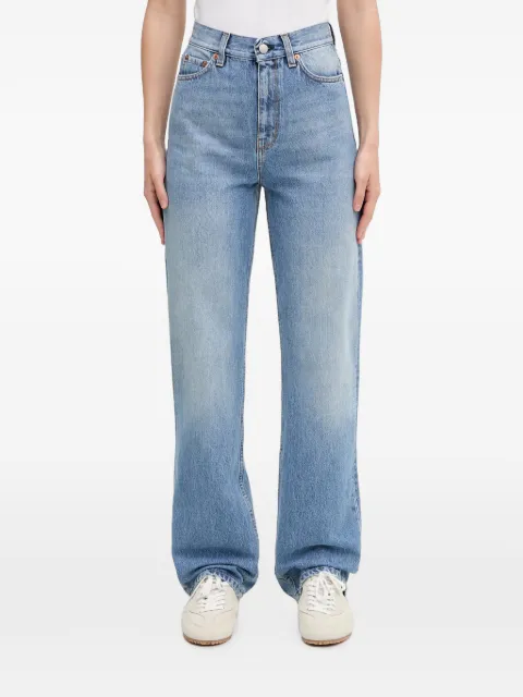Sporty & Rich logo-patch straight-leg jeans Blue PA01578300BL137