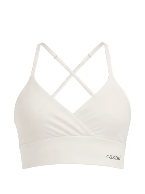 Casall crossover-front V-neck sports bra White 22982