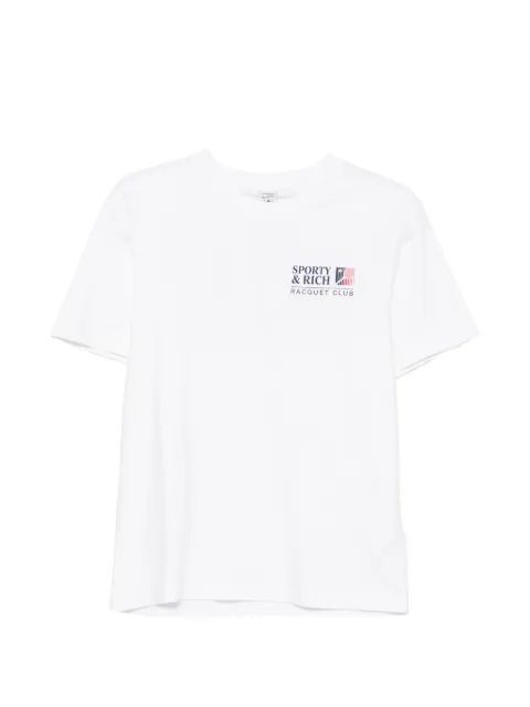 Sporty & Rich logo-print T-shirt White TO119710431WH01