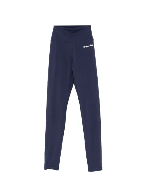 Sporty & Rich logo-print performance leggings Blue PA00275326