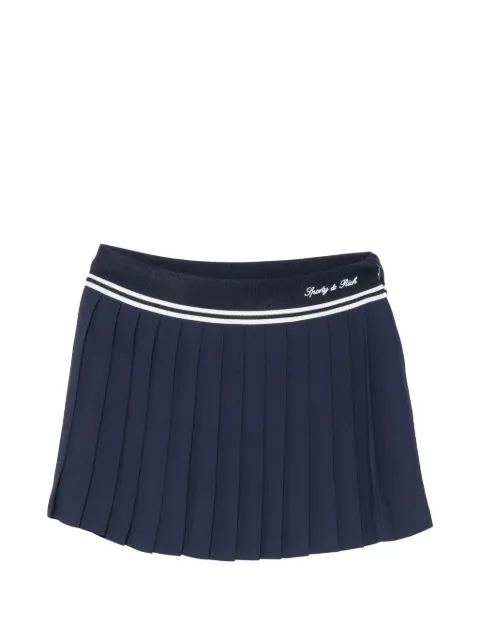Sporty & Rich pleated logo-embroidered performance skirt Blue SK01275326