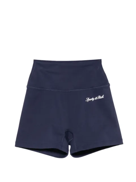 Sporty & Rich Signature Logo performance shorts Blue SH05875326