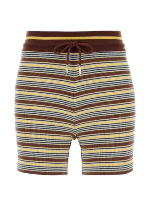 FENDI striped knit shorts Brown FR6741AW88