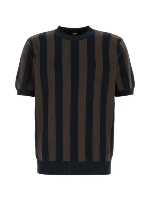 FENDI knit short-sleeve jumper Blue FZY443AY3U