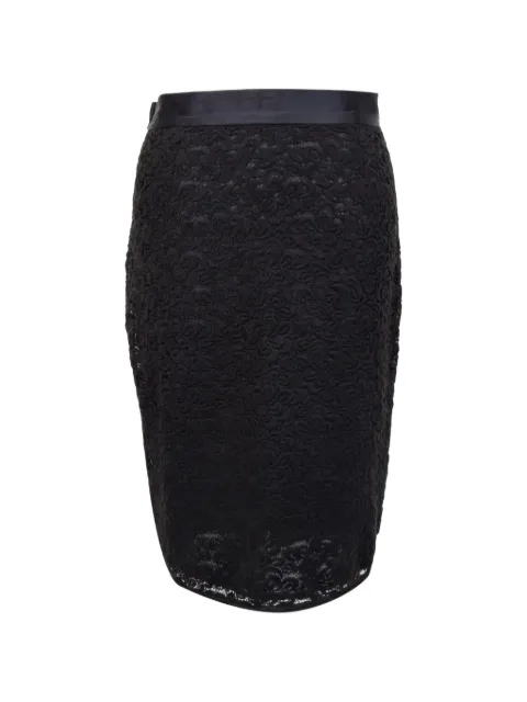Dolce & Gabbana Pre-Owned lace pencil midi skirt Black RFCPUGBCL747912W