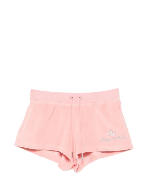 Sporty & Rich x Juicy Couture crystal-embellished drawstring shorts Pink SH057716689PI