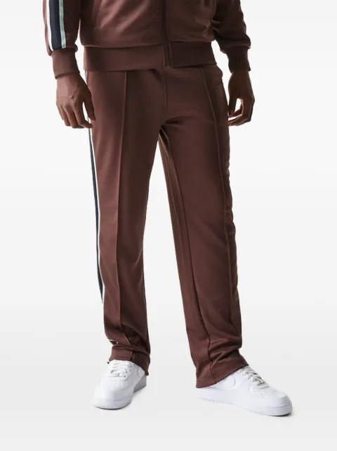 NEW ERA CAP Script-embroidered side-stripe track pants Brown 60771569