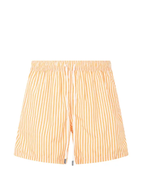 Fedeli striped drawstring-waist swim shorts Orange 6UE00318