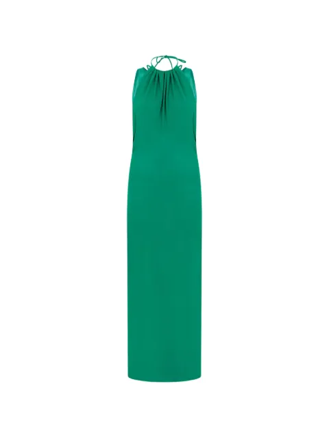 Alberta Ferretti ruffled halterneck maxi dress Green A04900103