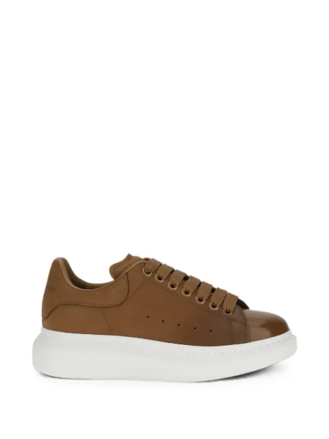 Alexander McQueen Oversized leather sneakers Brown 553680WIAKR