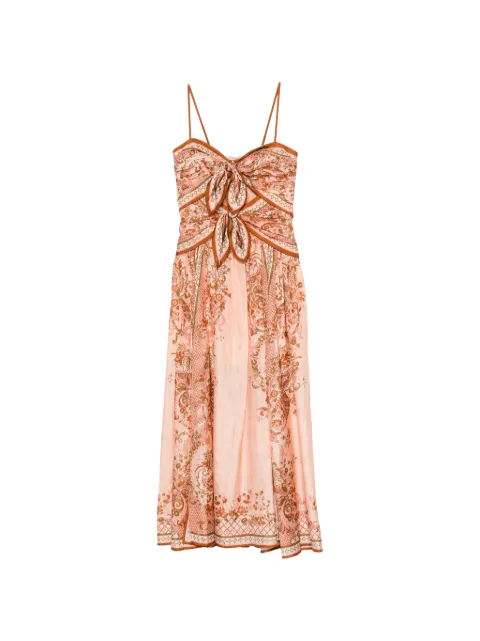 ZIMMERMANN Aster Scarf midi dress Pink 8062DSS261