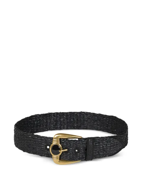 ETRO embellished-buckle woven belt Black WP3B0065AE314
