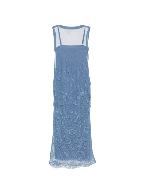 SIR. Lefi lace-overlay sleeveless maxi dress Blue SIR2261031