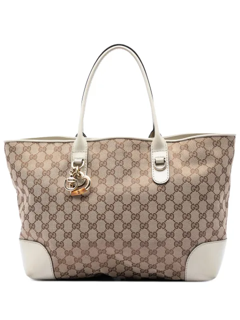 Gucci Pre-Owned 2016-2026 GG Canvas Heart Bit tote bag White QWSIFC1LB1R4LCJP