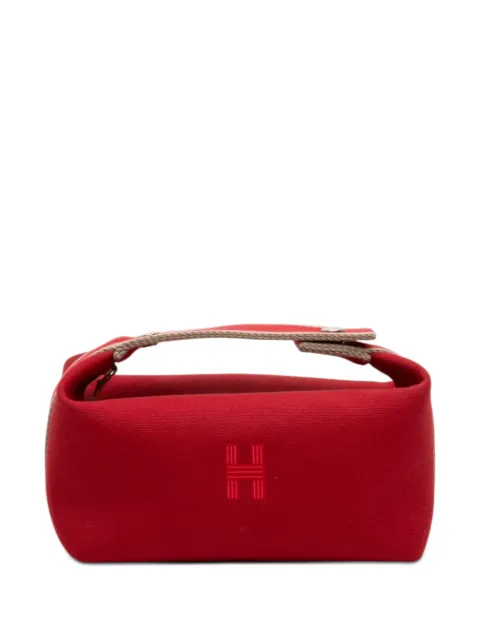 Hermès Pre-Owned 2000-2026 Small Toile Bride A Brac vanity bag Red FORDWR6GVWTWA11X