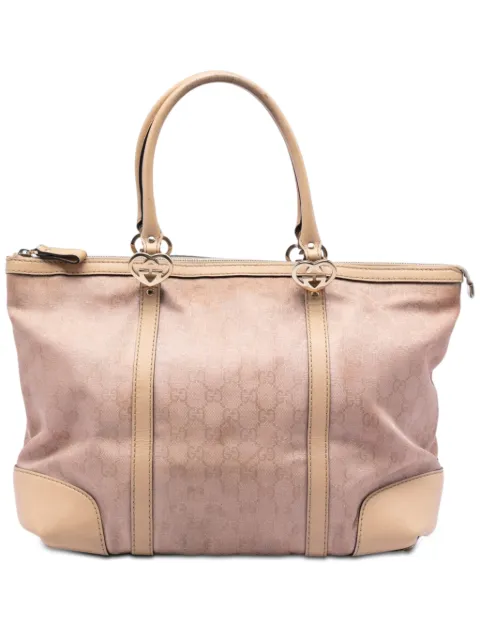 Gucci Pre-Owned 2016-2026 GG Metallic Canvas Lovely tote bag Pink 20AXN57H09DYO0D1
