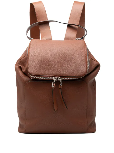 Loewe Pre-Owned 2018 Large Leather Goya backpack Brown MHA2F7ED0N679EFC