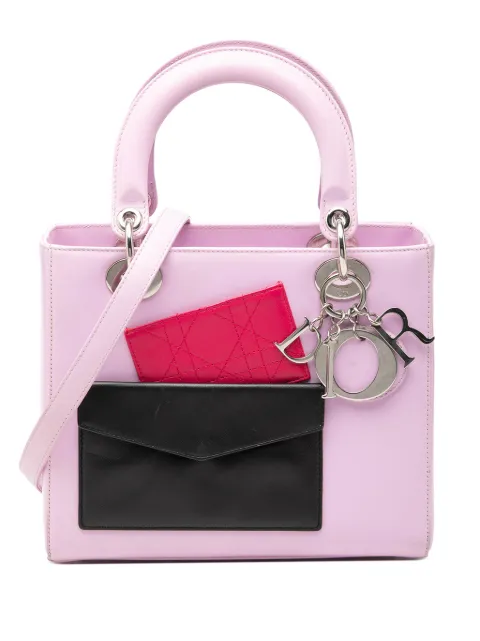 Christian Dior Pre-Owned 2014 Medium Calfskin Pockets Lady Dior satchel Pink FD2JXZ6VJ70ONPBS