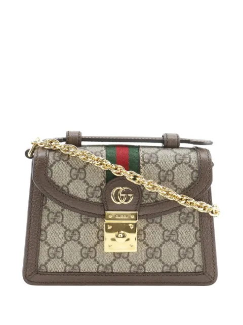 Gucci Pre-Owned 2016-2026 Small GG Supreme Web Ophidia Top Handle Bag satchel Neutrals BZPYGKW417KL4QWA